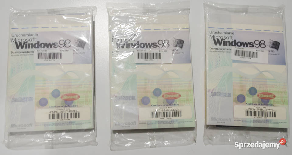 System operacyjny Microsoft Windows 98 nowy Oprogramowanie śląskie Częstochowa