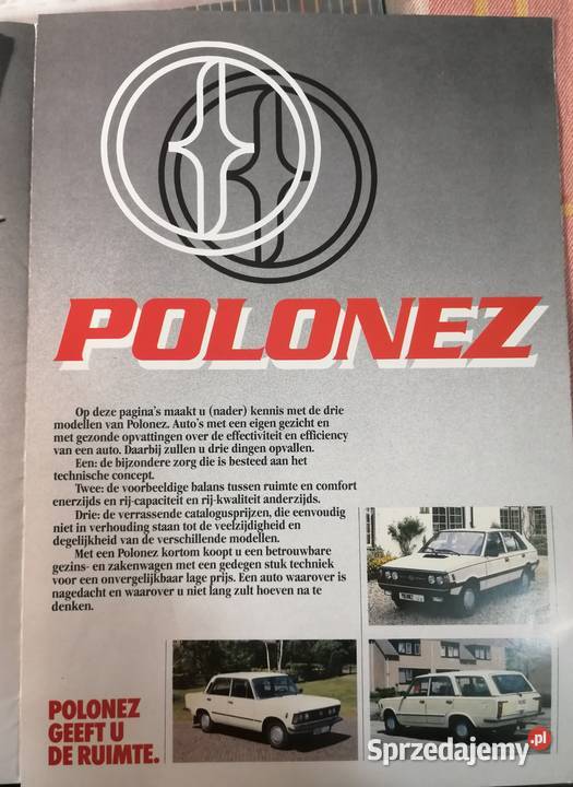 Prospekt cennik FSO Polonez Fiat 125p PRL Kraków