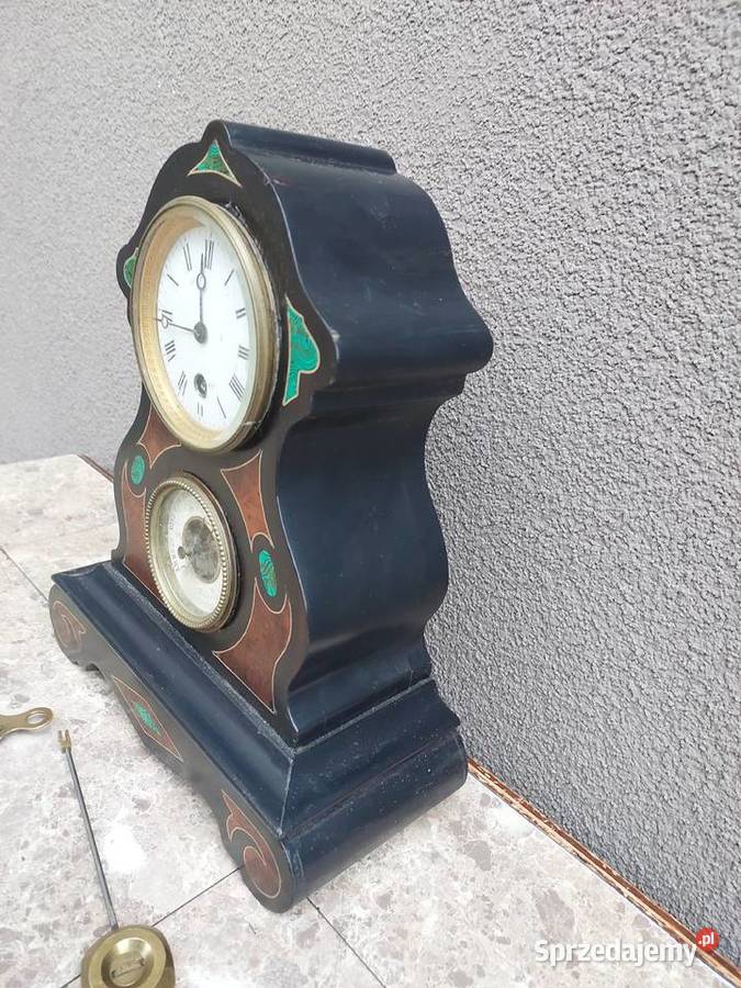 Stary zegar kominkowy francuski chodzik antyk pomorskie Tczew