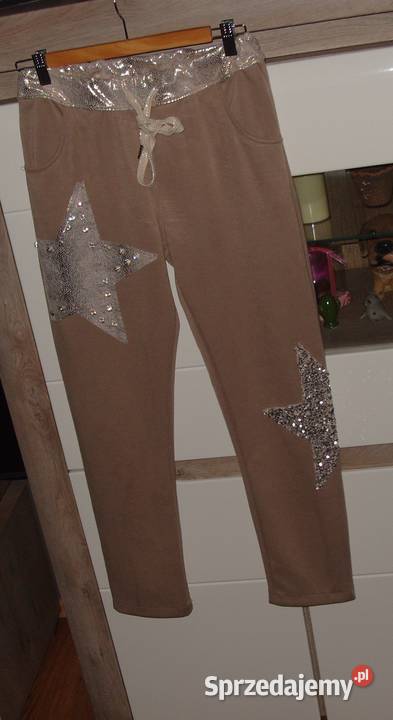 Legginso Spodnie gwiazdy Cekiny dodatek złota r wielkopolskie Rawicz