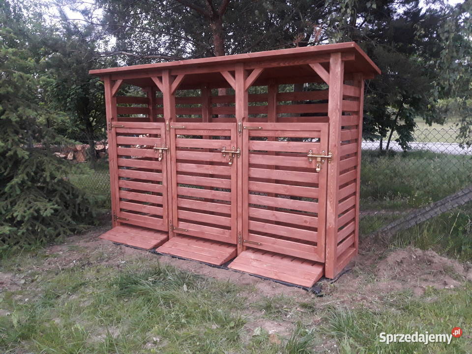 Zabudowa na kosze miejsce do segregacji z dachem Architektura ogrodowa Kalety sprzedam