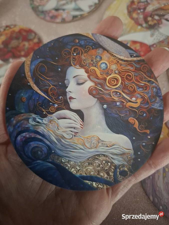 Podkładki drewniane pod kubkikobieta wiosna wielokolorowy Wąbrzeźno