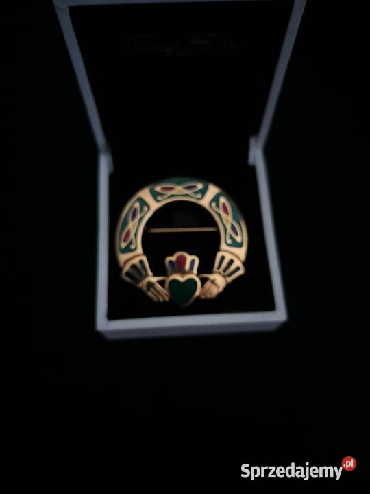 Śliczna broszka serce w dłoniach platerowana Choszczno sprzedam