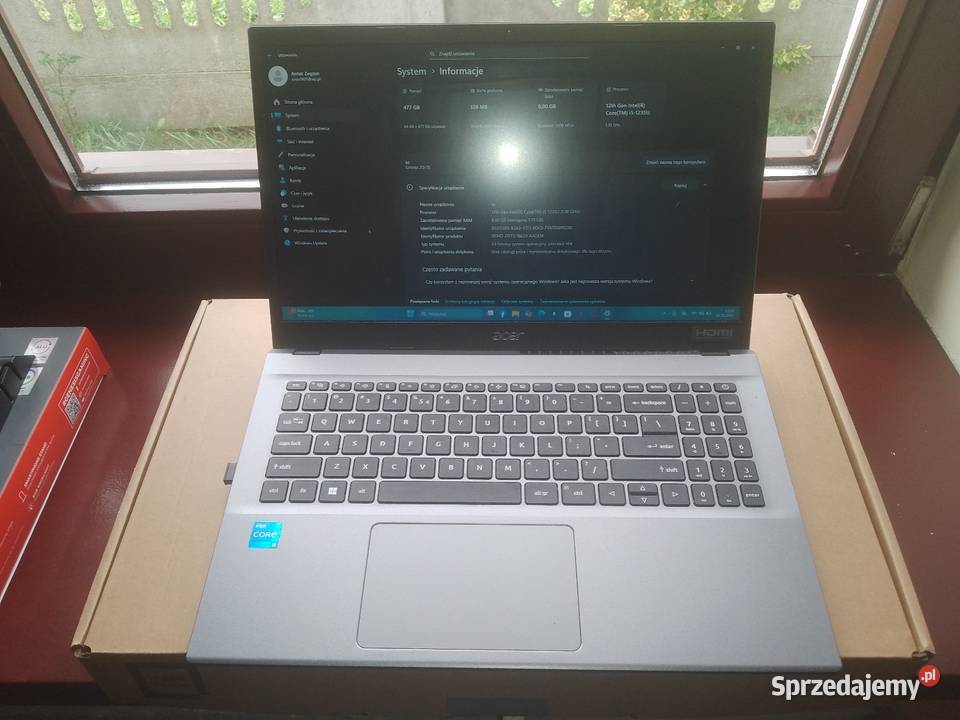 Laptop Acer nowy bez śladów użytkowania Radomyśl nad Sanem