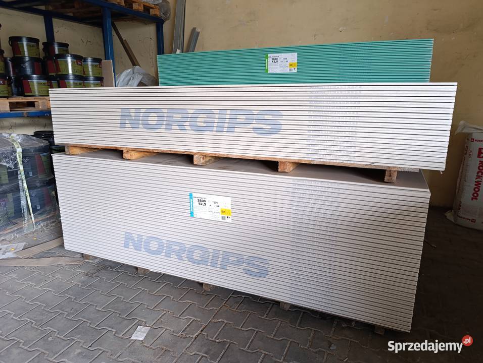 Płyta KartonGips Norgips 26 x 12 biała Sucha zabudowa Rędziny sprzedam