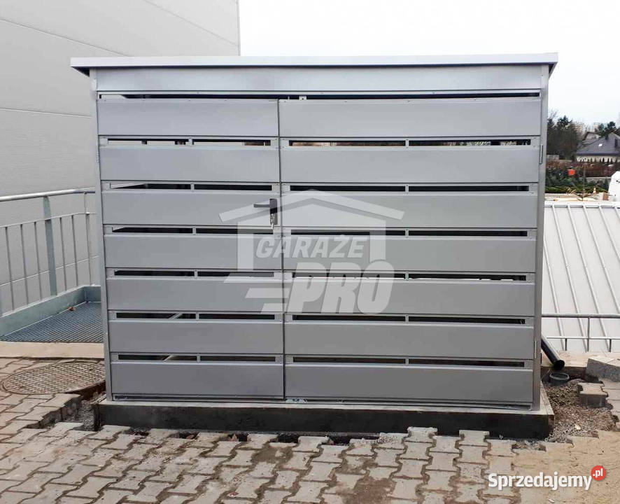 Wiata śmietnikowa spad tył 24x12m Srebrny sprzedam