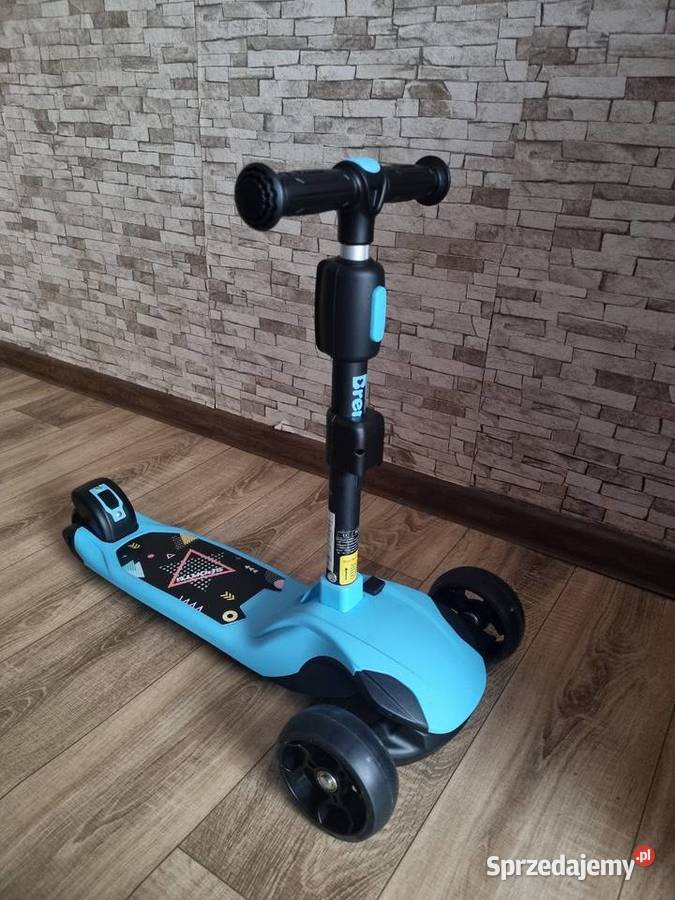 BremToy Składana hulajnoga dziecięca z niebieski Czastary