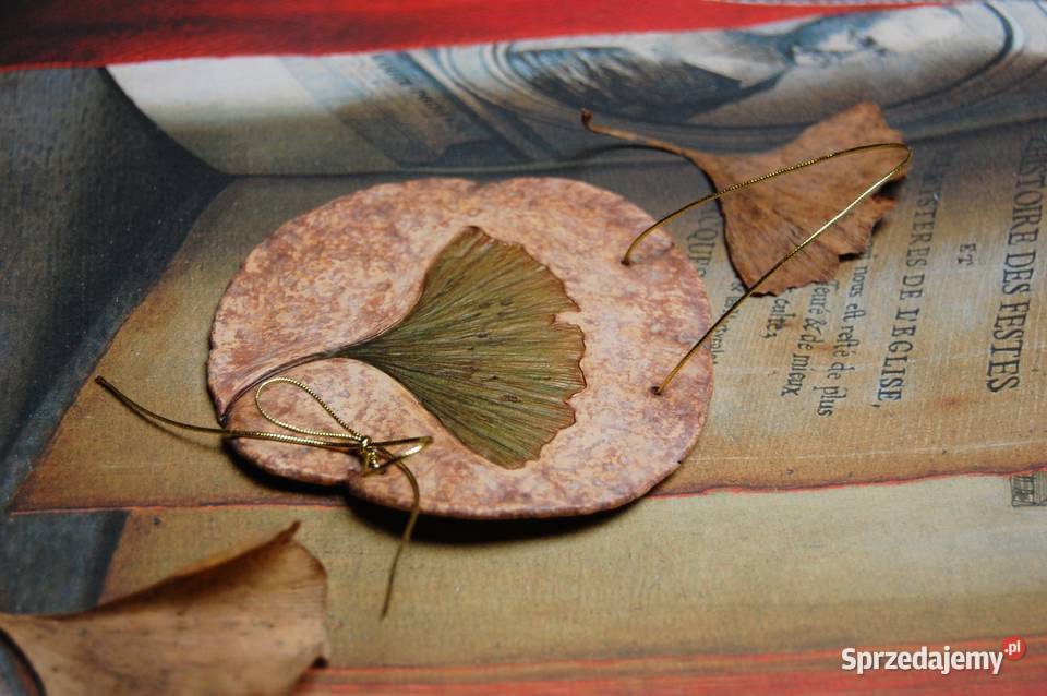Miłorząb japoński gingko biloba liść zawieszka z sprzedam