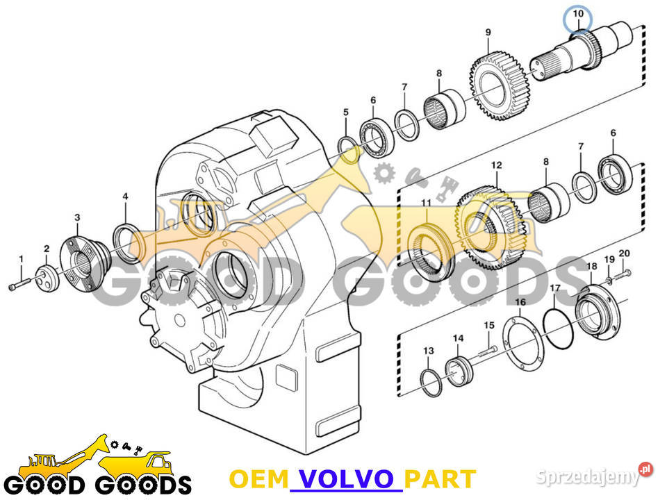 VOLVO WAŁEK GŁÓWNY A40D 11145816 OEM Władysławów