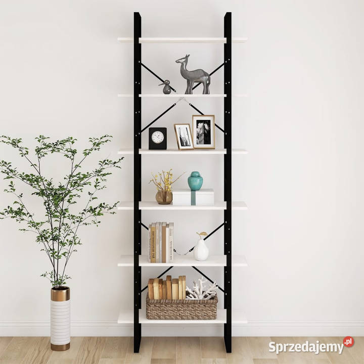 Wysoki regał biały 80x30x210 lite drewno sosnowe Warszawa sprzedam