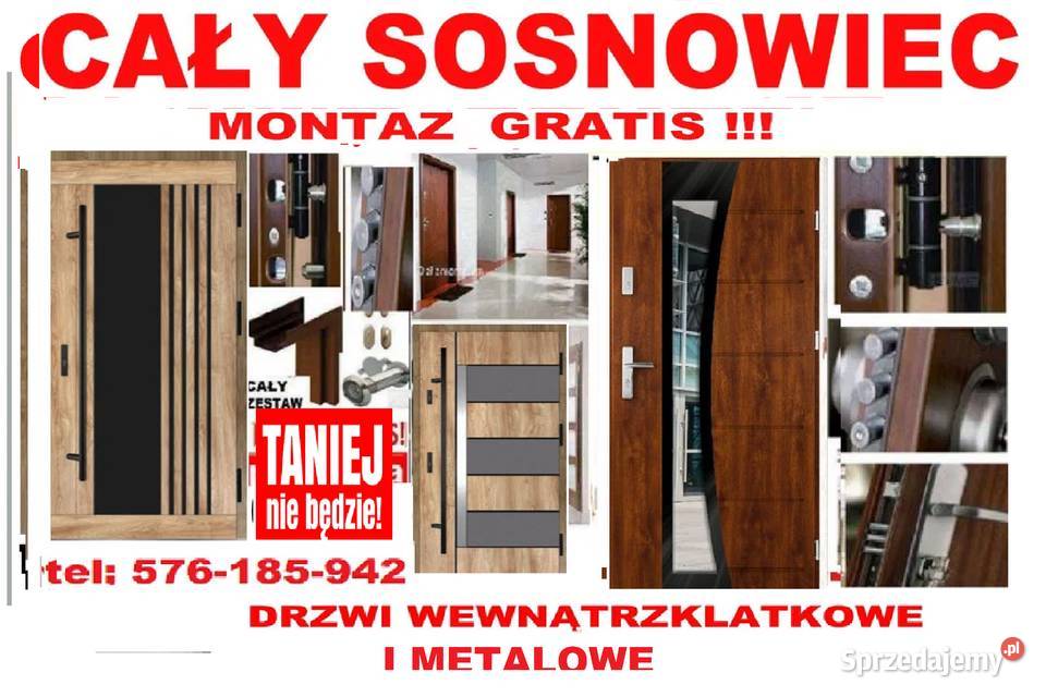 Drzwi wewnątrzklatkowe wejściowe antywłamaniowe Sosnowiec