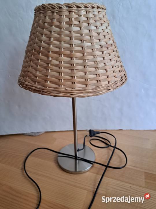 Lampka Nocna Stelaż Metalowy Podstawa Okrągła