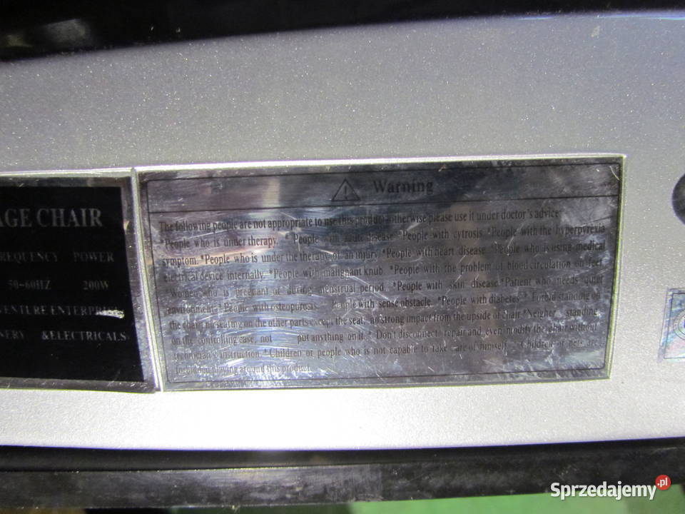 Care Massage Chair Model 610 Fotel Masujący śląskie Świętochłowice