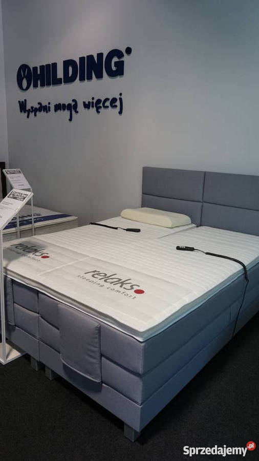 Łóżko kontynentalne Porto 160x200 Relaks szary/srebrny Lubin sprzedam