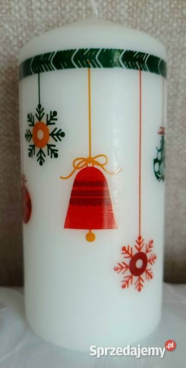 Świeczka bryłowa zdobiona Łódź