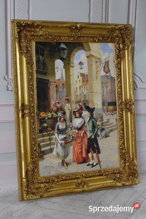 Francuska Arystokracja Obraz na Materiale 116x88 Malarstwo Kraków