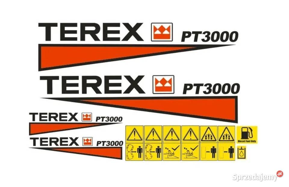 Naklejki oklejenie TEREX PT3000 Zamiennik Janików