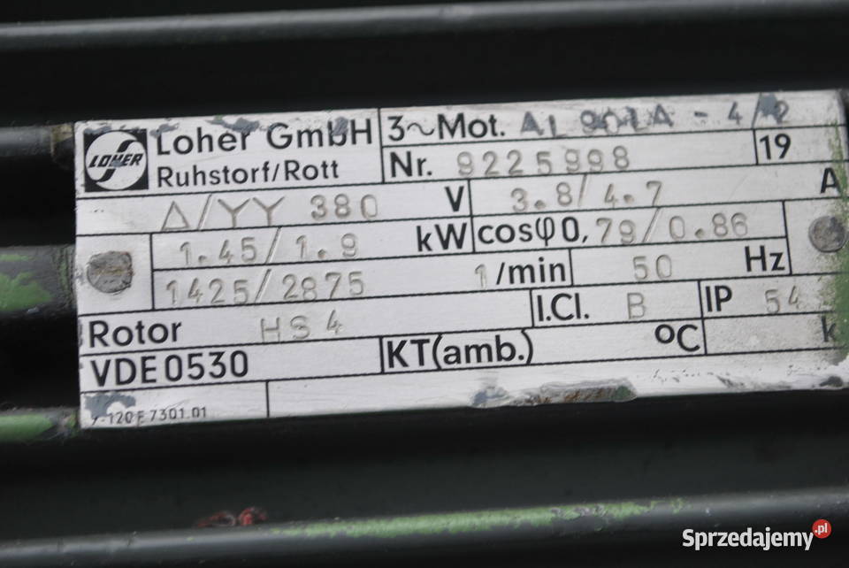 Motoreduktor dwubiegowy 14519kw z regulacją Kargowa sprzedam