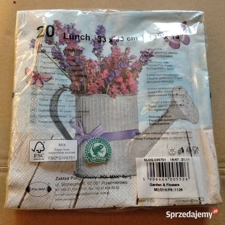 Serwetki POLMAK COLLECTION MAKI wiosna ogród wielokolorowy Skarżysko-Kamienna