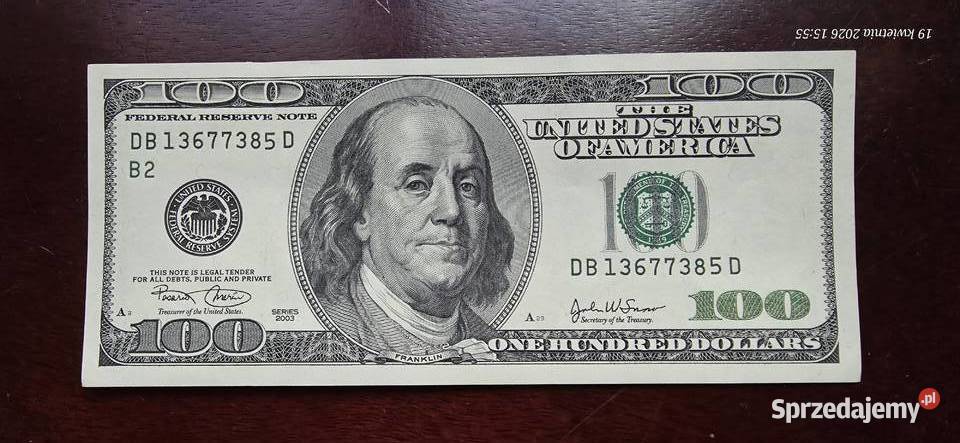 100 dolarów usa 2003 Warszawa