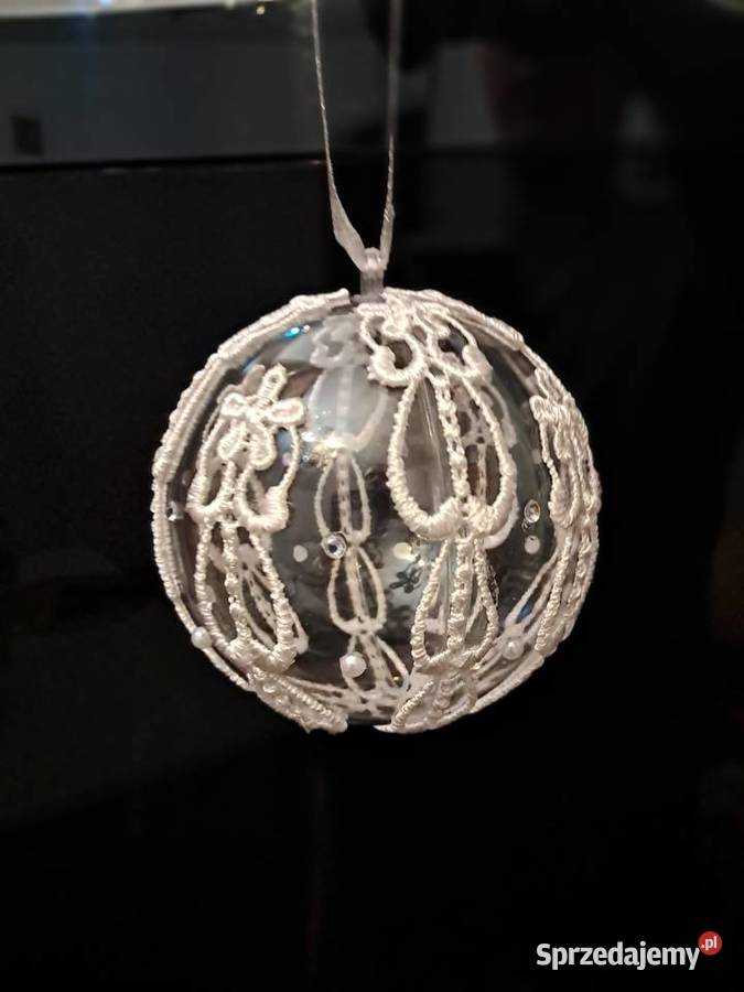 Rekodzielo z makramy biały podkarpackie