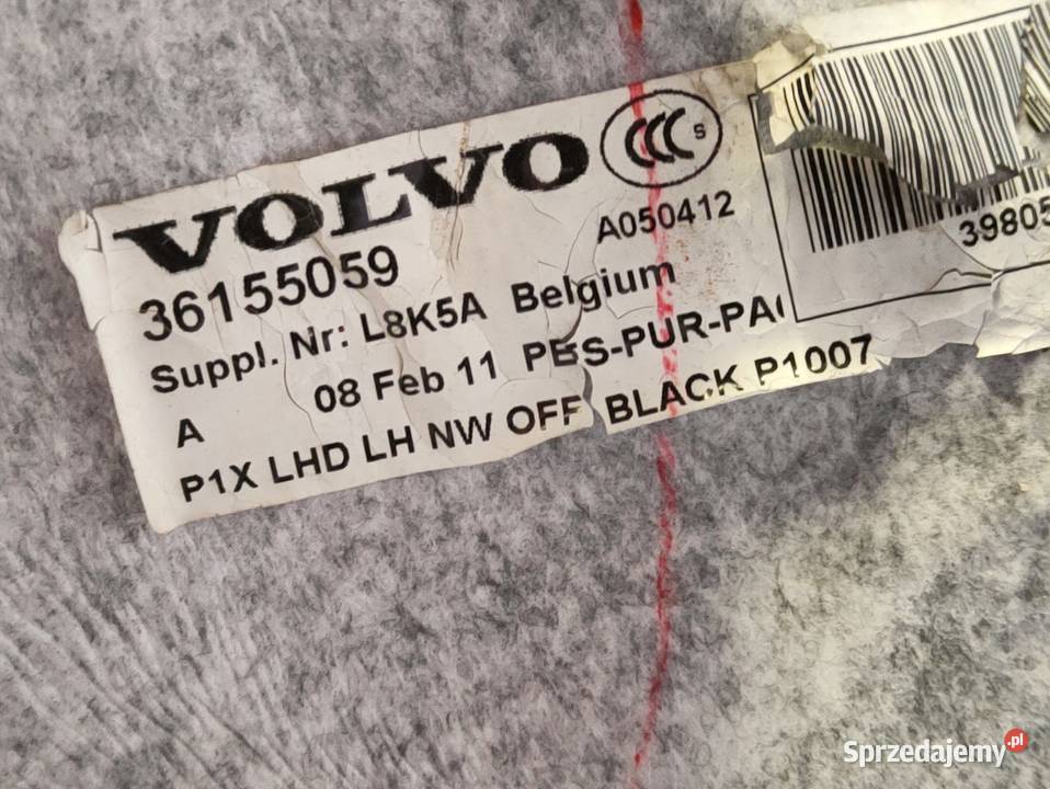 Dywan Wykładzina Lewy Przód Volvo V50 36155069 S Pleszew