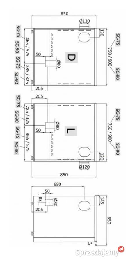 Piec kuchenny kuchnia SENKO G75 kremowa dolnośląskie Wałbrzych