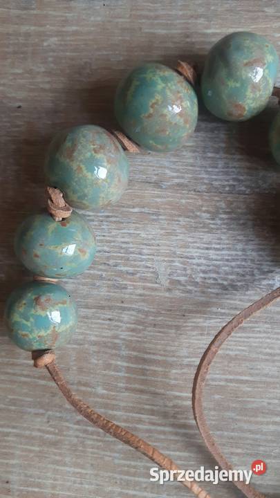 Naszyjnik ceramiczny ręcznie wykonany Otwock