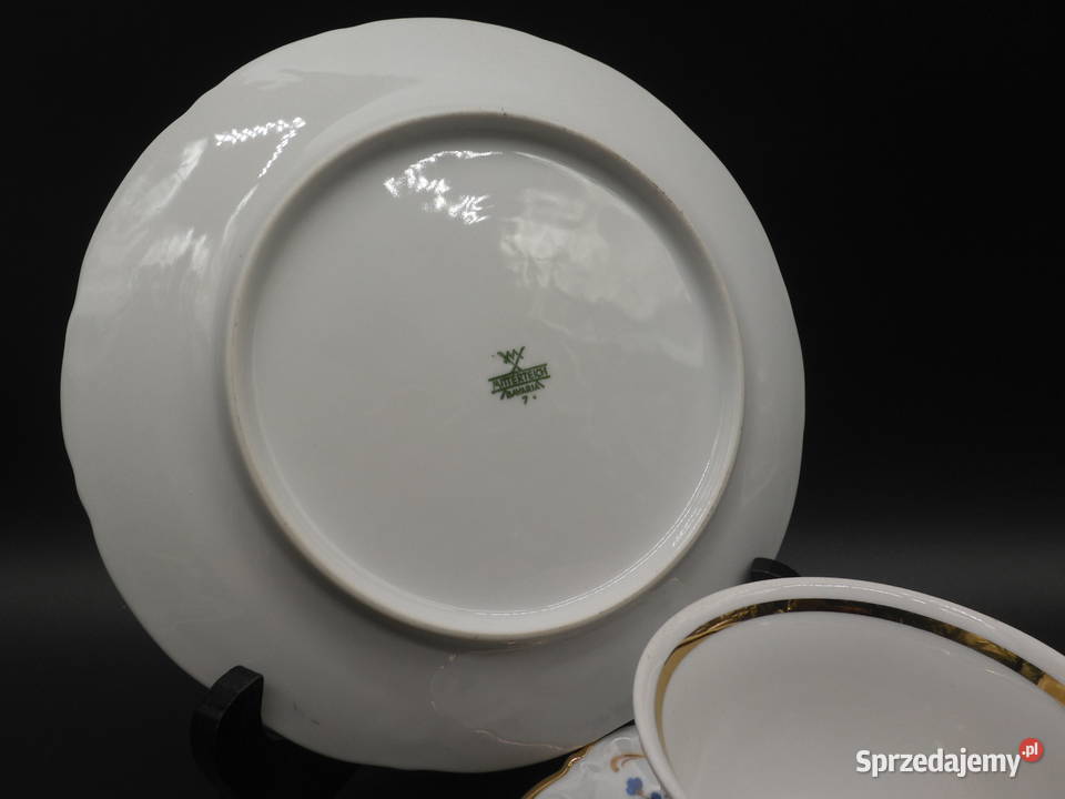 Zestaw śniadaniowy trio z porcelany Mitterteich wielkopolskie Raszków