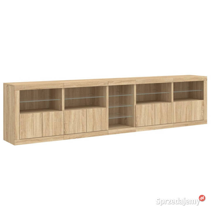 Szafka z oświetleniem LED dąb sonoma 283x37x67 Warszawa