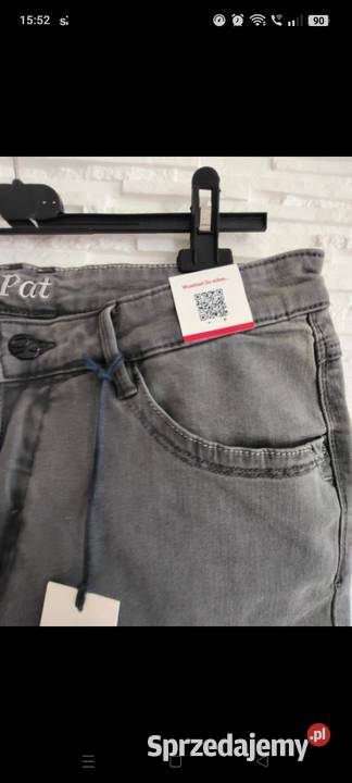 Spodnie damskie jeansy szare XL Rozmiar 42(XL) Rzepkowo
