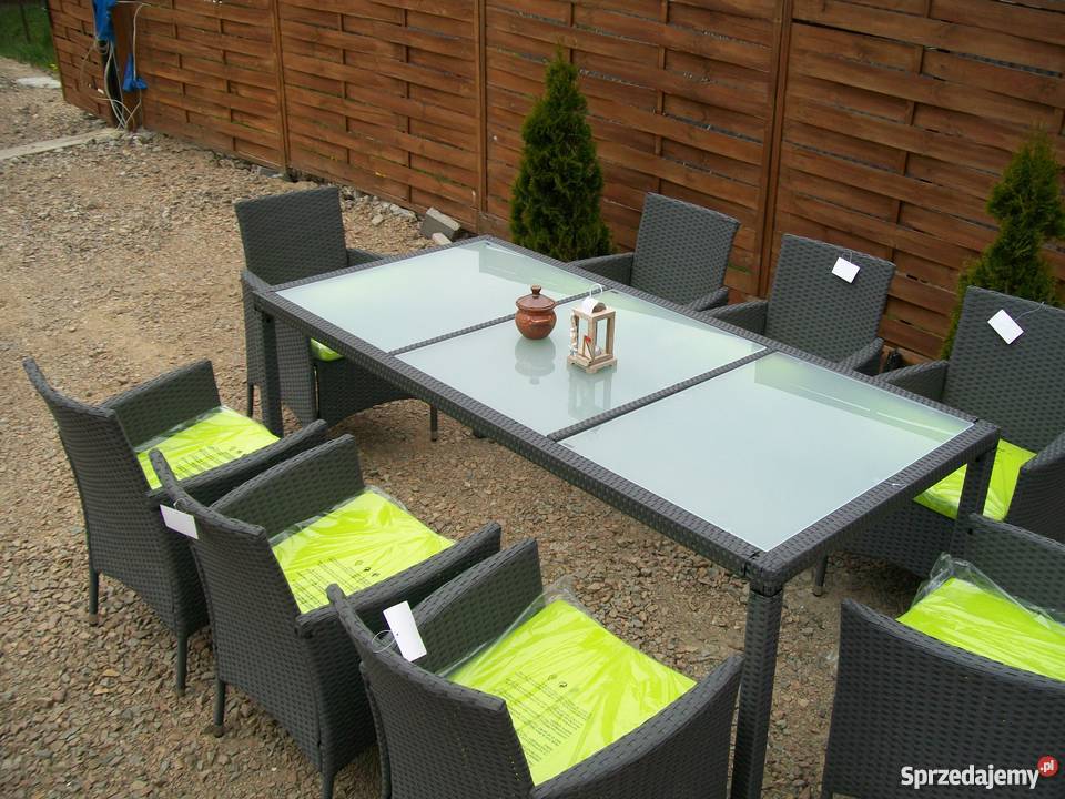 81 zestaw meble ogrodowe technorattan fotel Bosutów