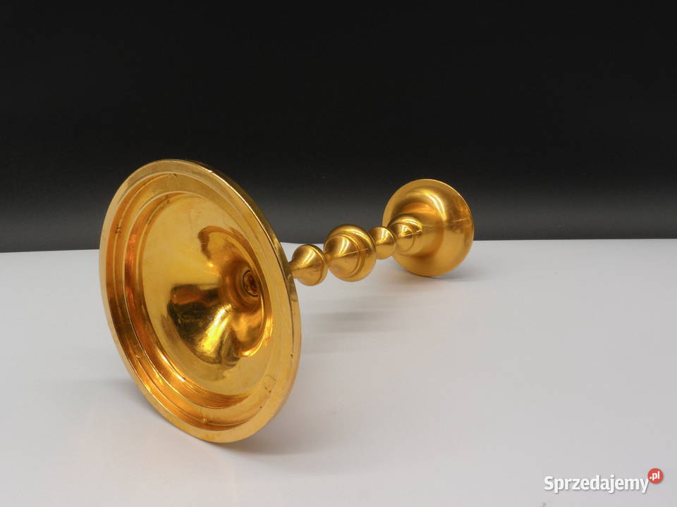 Stylowy Świecznik Mosiężny Vintage Raszków