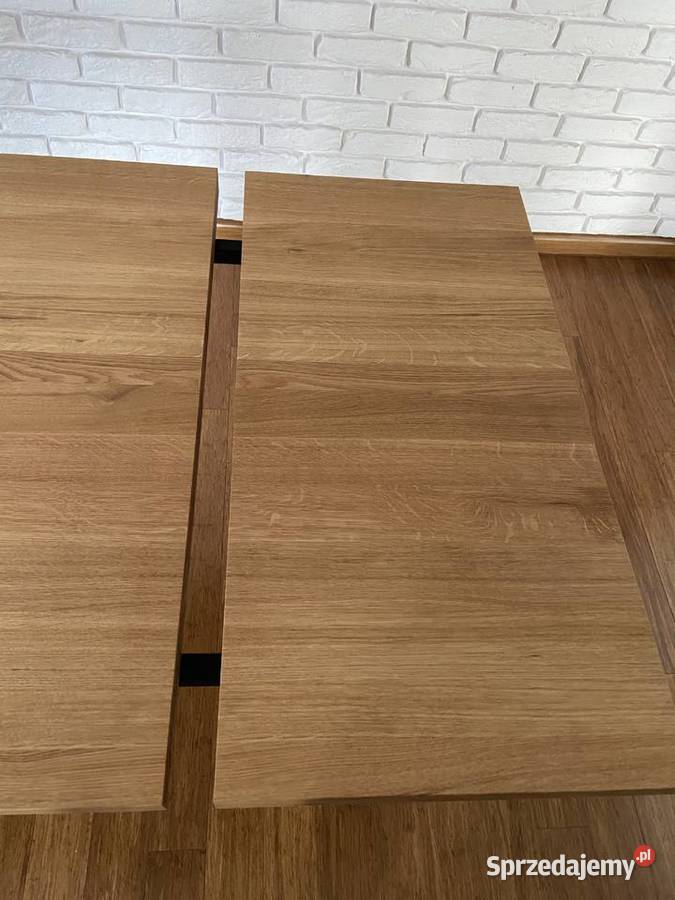Stół z drewnianym blatem z dostawkami stylu loft