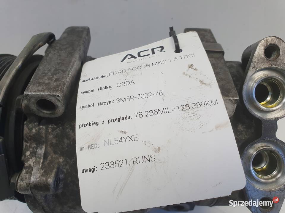 SPRĘŻARKA KLIMATYZACJI Ford Focus MK2 II 16 TDCI Chełm sprzedam