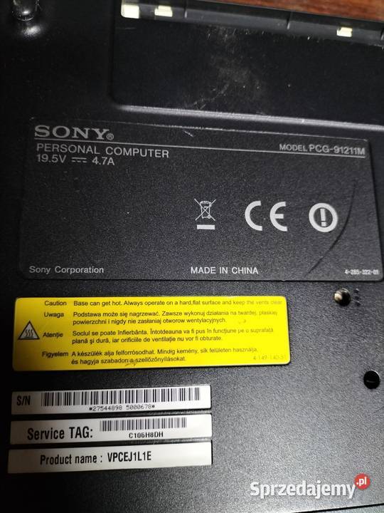 Sprzedam laptopa Sony Vaio VPCEJ1L1E sprzedam