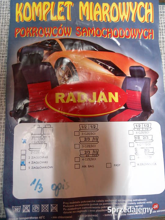 Uniwersalne pokrowce 2x fotel i tylna kanapa Łódź