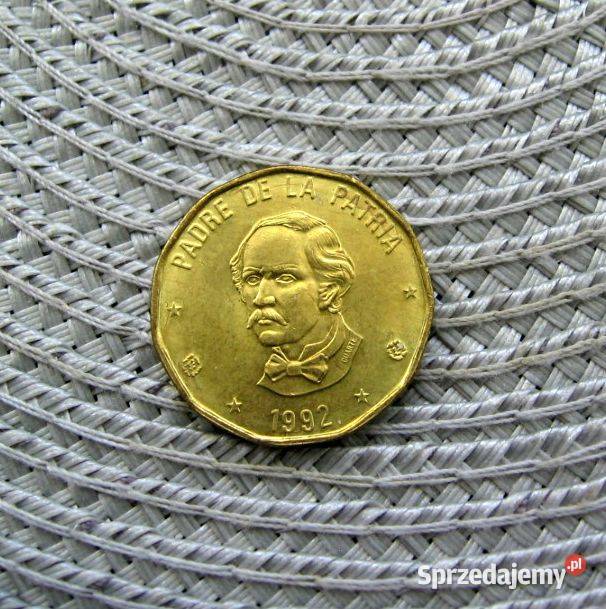 Dominikana 1Peso 1981r Napis na portrecie Kalisz