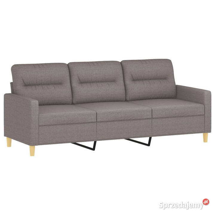 3osobowa sofa z podnóżkiem taupe 180 tkaniną sprzedam