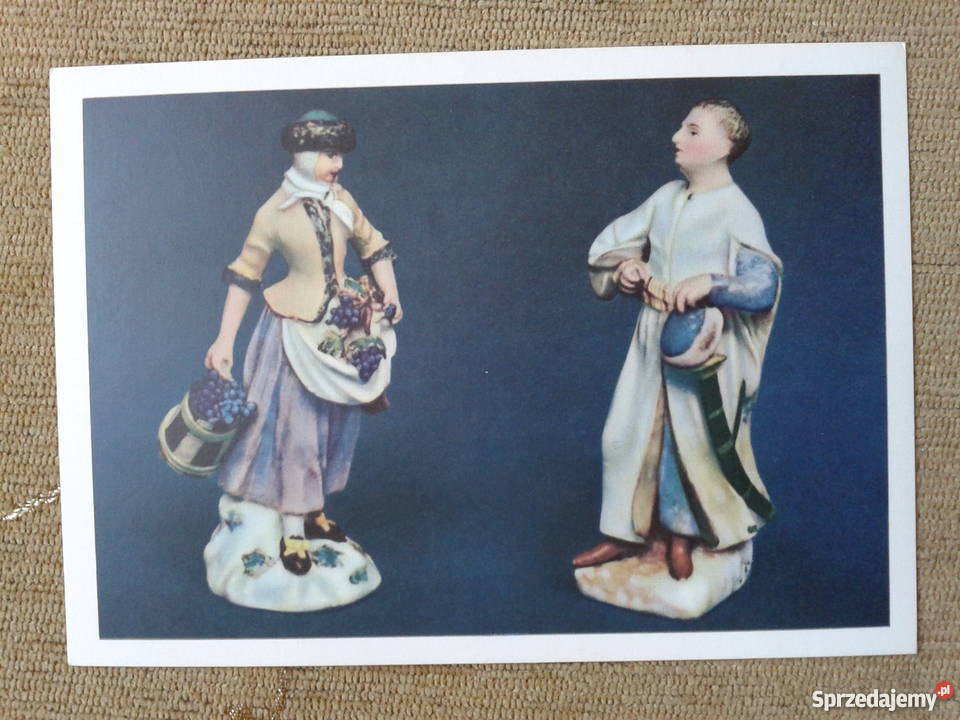 PARA FIGUREK W STROJACH POLSKICH MEISSEN POŁ Pocztówki i karty telefoniczne Piszczac