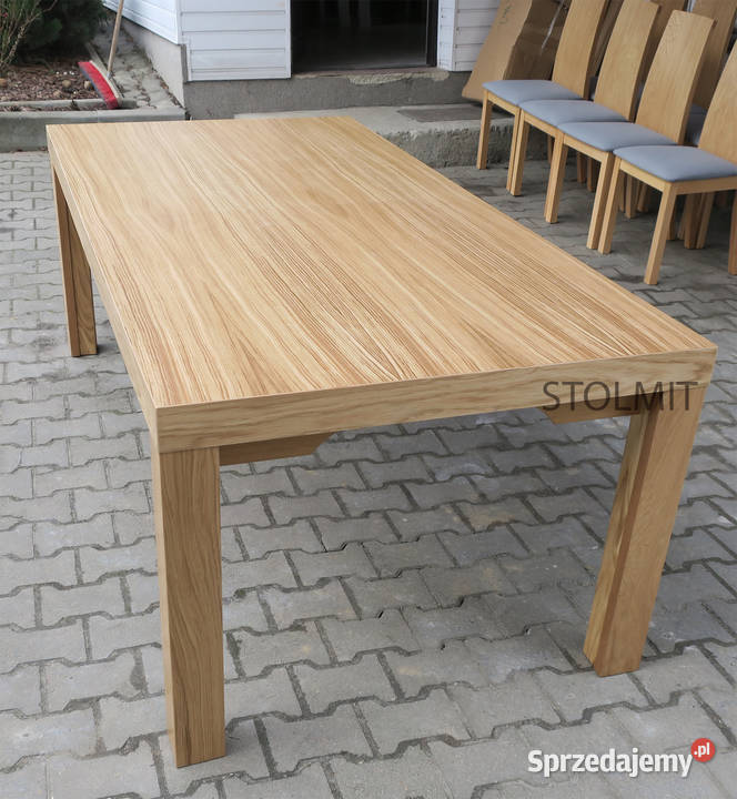 Dębowy stół rozkładany 8 nóg 8 krzeseł milano małopolskie Kraków