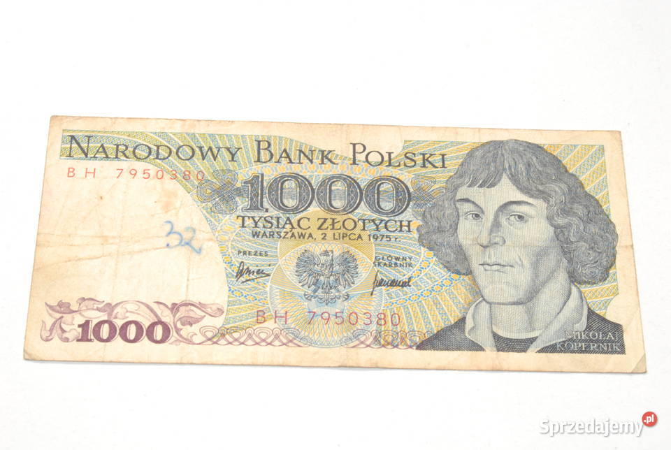 Stary banknot 1000 złotych Kopernik 1975 antyk Cieszyn sprzedam