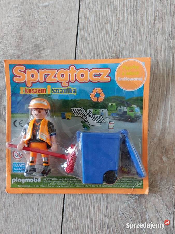 Playmobil sprzątacz z koszem i szczotką Łódź