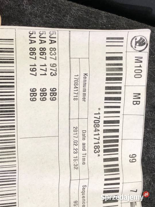 BOCZEK DRZWI LEWY PRZÓD SKODA RAPID sprzedam