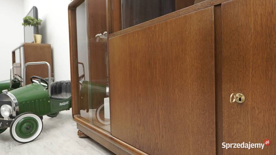 Zabytkowa komodabiblioteka w stylu art deco lata Meble Jerka