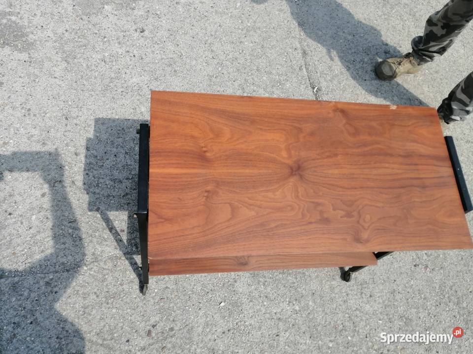 Stolik RTV Patyczak na kółkach PRL vintage Kółka sprzedam