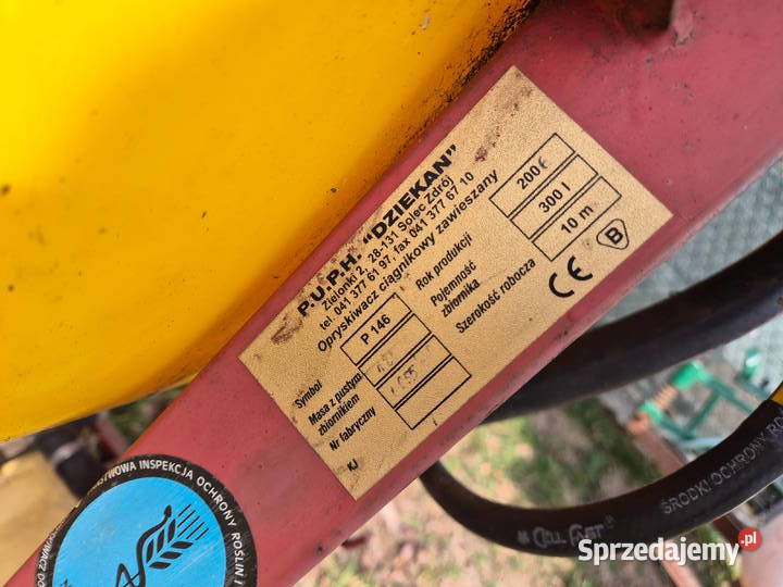 Opryskiwacz Dziekan P146 300 litrów 10 metrów nieuszkodzony Bucze