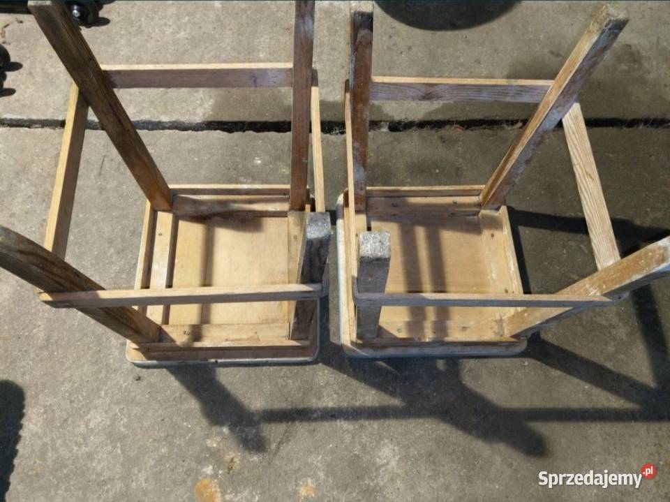 Stołek stołki taborety drewniane 2 sztuki Kołobrzeg