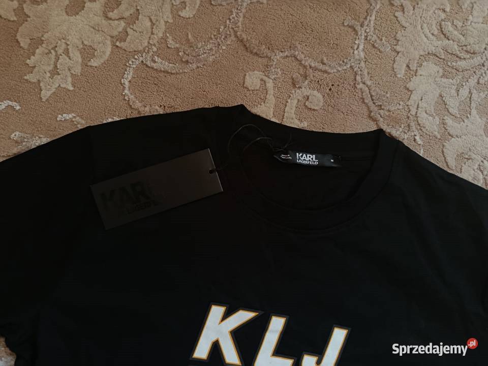 Tshirt bawełniany Karl Lagerfeld Jeans czarny Odzież codzienna podlaskie sprzedam