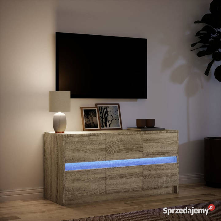 Szafka pod TV z LED dąb sonoma 100x34x50 Warszawa
